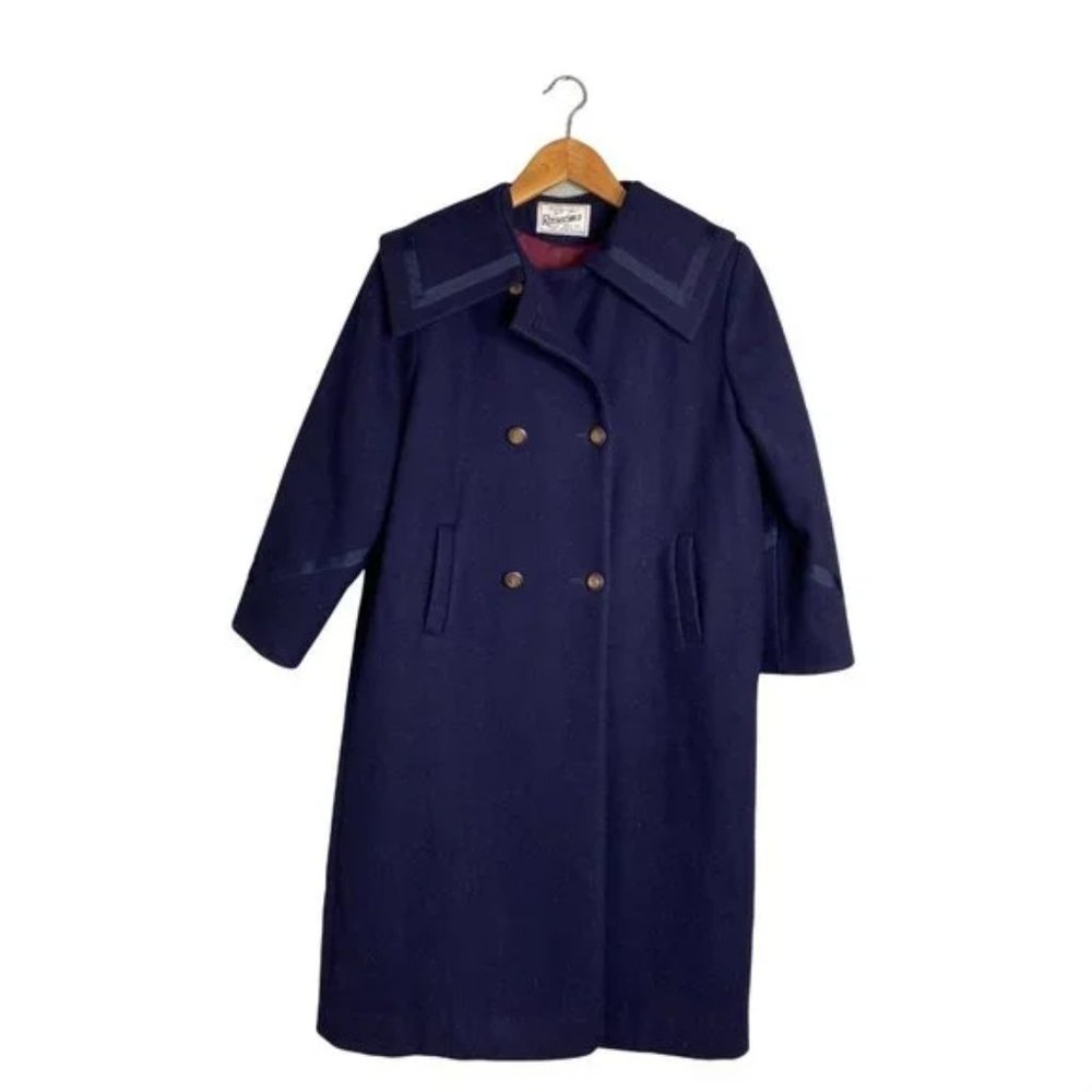 Vintage Rothschild Wool Coat Navy Sz 12